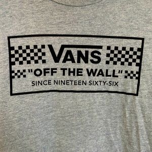 Vans men’s long sleeve shirt in light gray size medium
